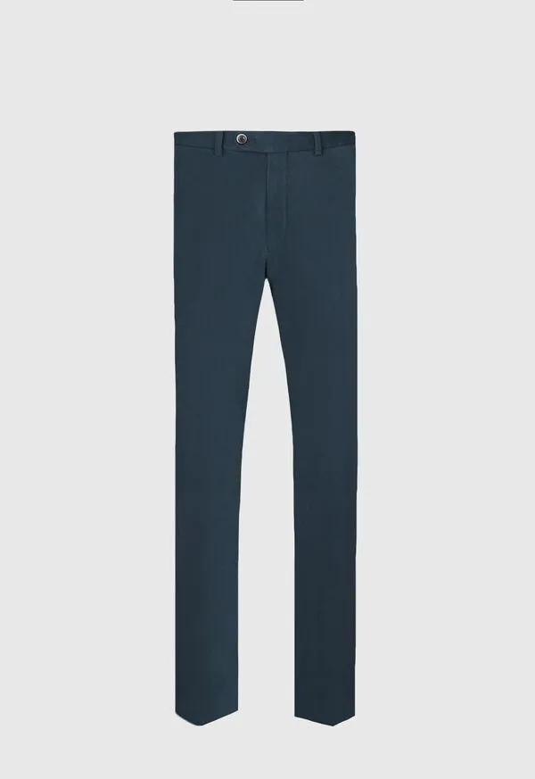 Mens Pants Paulstuart Brushed Cotton Plain Front Newton Pant Teal