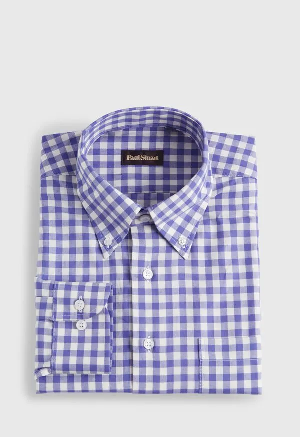 Mens Paulstuart Gingham Flannel Sport Shirt Black Sport Shirts