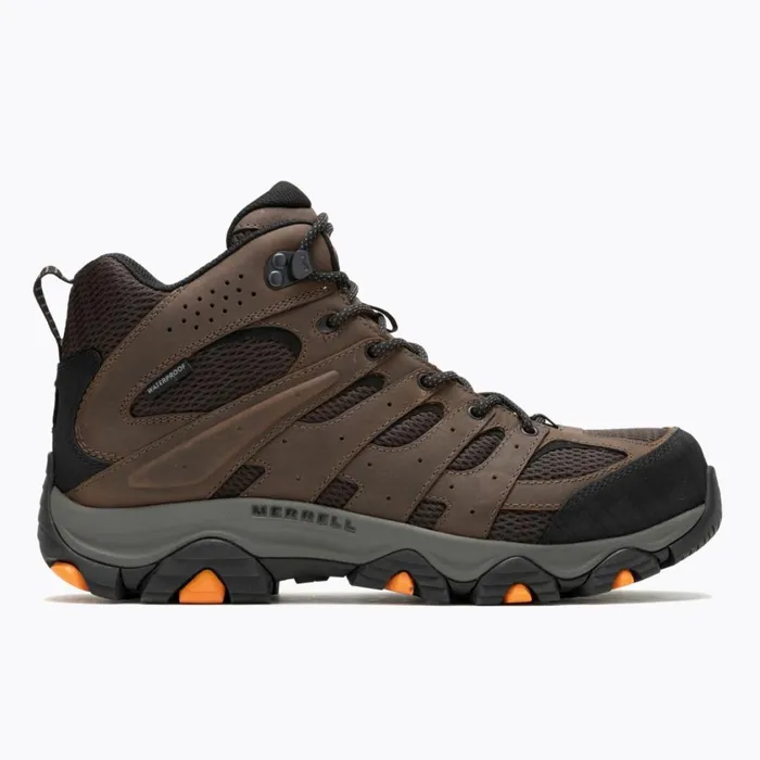 Merrell Boots Men Moab Vertex 2 Mid Waterproof Carbon Fiber Work Boot Wide Width Earth Merrell Boots Men Moab Vertex 2 Mid Waterproof Carbon Fiber Work Boot Wide Width Earth