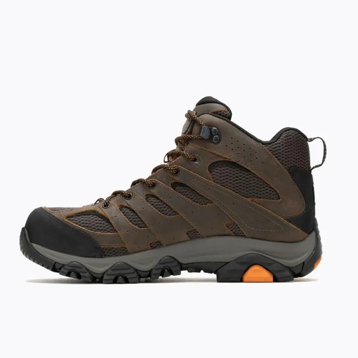Merrell Boots Men Moab Vertex 2 Mid Waterproof Carbon Fiber Work Boot Wide Width Earth