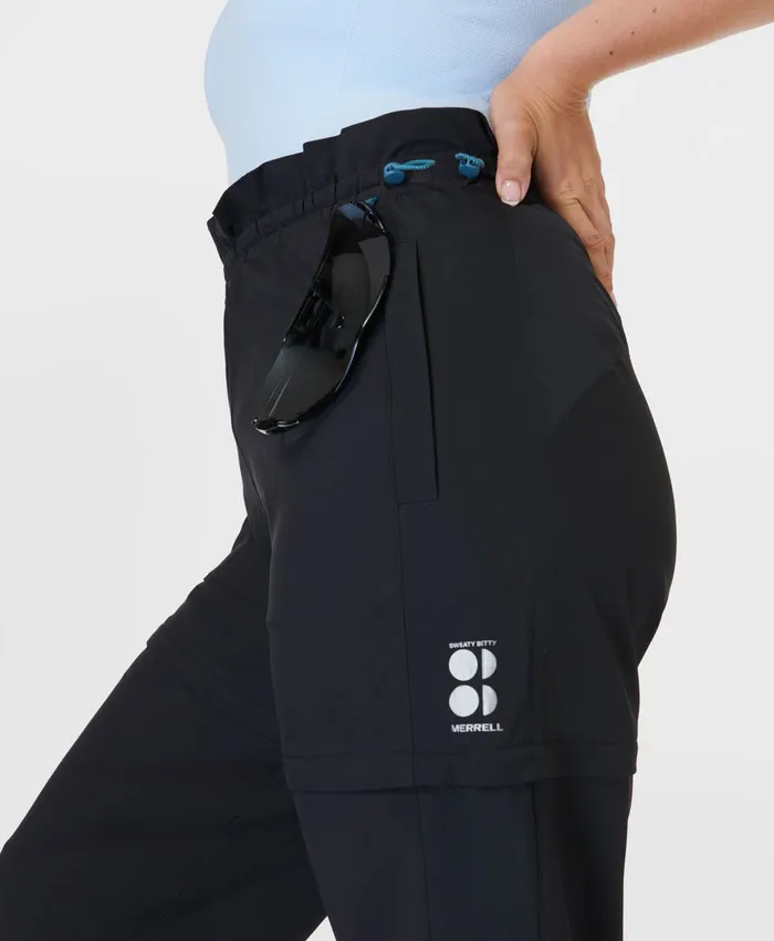 Merrell Bottoms Women Ascend Convertible Hiking Pant X Sweaty Betty Black