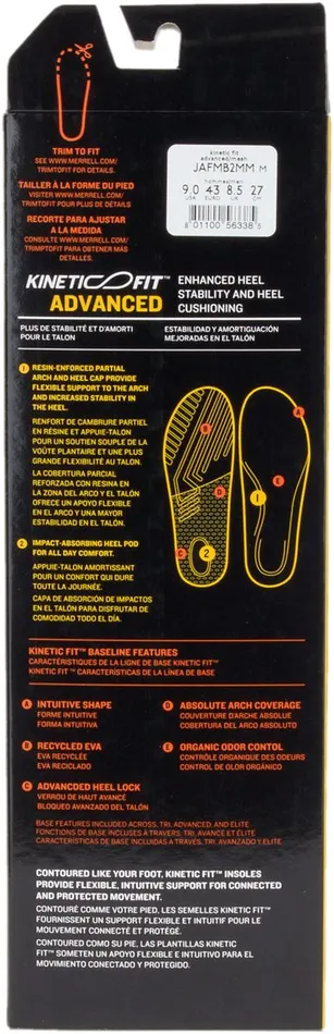 Merrell Shoe Care Women Kinetic Fit Advanced Footbed Mesh