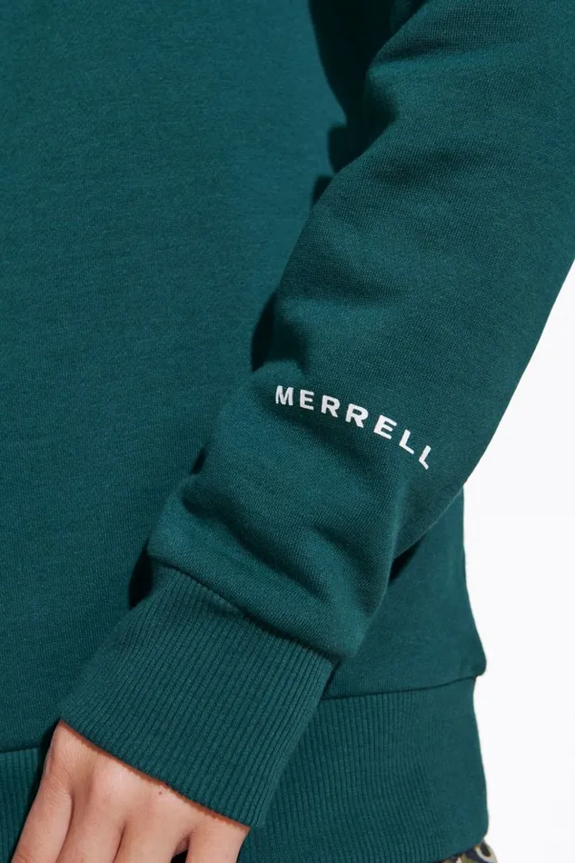 Merrell Tops Women Good Natured Fleece Crew Neck Sea Moss