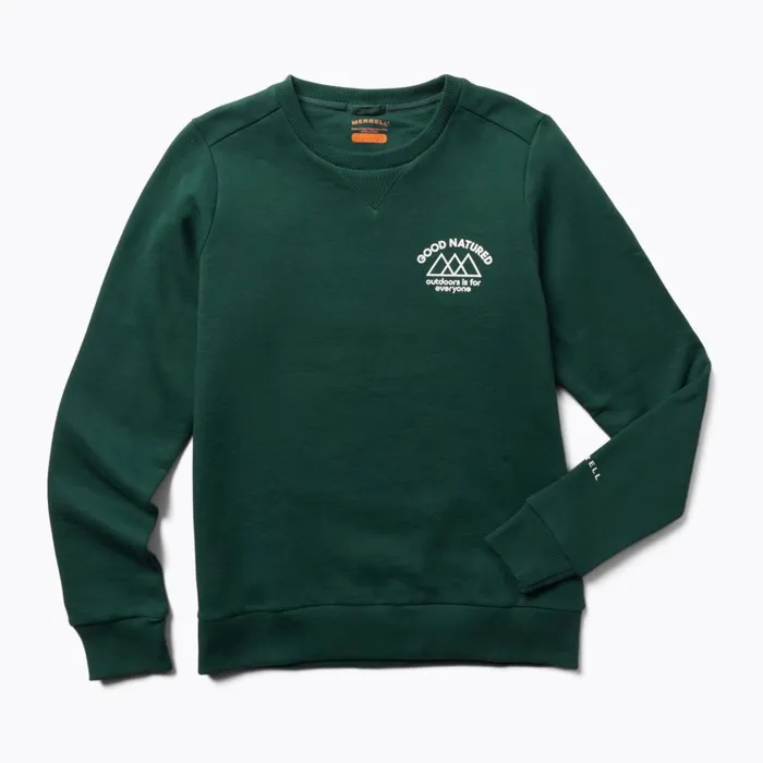Merrell Tops Women Good Natured Fleece Crew Neck Sea Moss