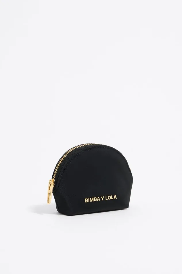 Mini Black Nylon Coin Purse Black Women Bimba Y Lola Wallets And Coin Purses