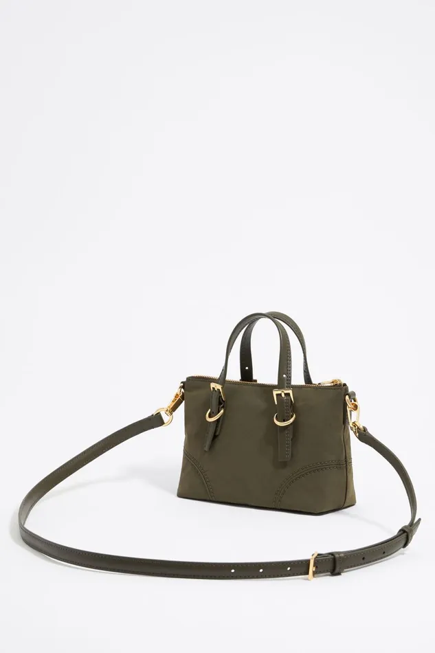 Mini Khaki Nylon Shopper Bag Khaki Women Bimba Y Lola Crossbody Bags Mini Khaki Nylon Shopper Bag Khaki Women Bimba Y Lola Crossbody Bags