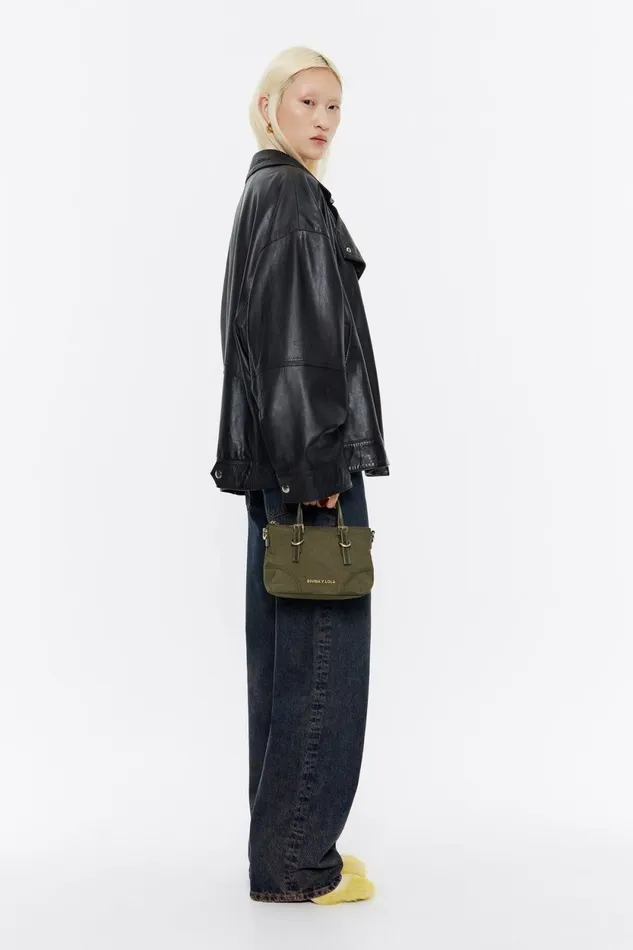 Mini Khaki Nylon Shopper Bag Khaki Women Bimba Y Lola Crossbody Bags Mini Khaki Nylon Shopper Bag Khaki Women Bimba Y Lola Crossbody Bags