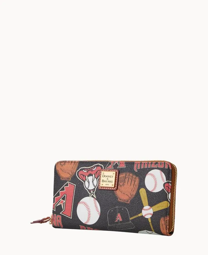 MLB Diamondbacks Large Zip Around Wristlet Diamondbacks ManWoman Dooney and Bourke Wallets MLB Diamondbacks Large Zip Around Wristlet Diamondbacks ManWoman Dooney and Bourke Wallets