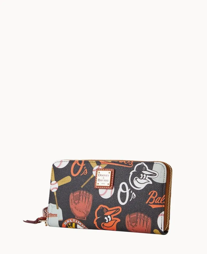 MLB Orioles Large Zip Around Wristlet Orioles ManWoman Dooney and Bourke Wallets MLB Orioles Large Zip Around Wristlet Orioles ManWoman Dooney and Bourke Wallets