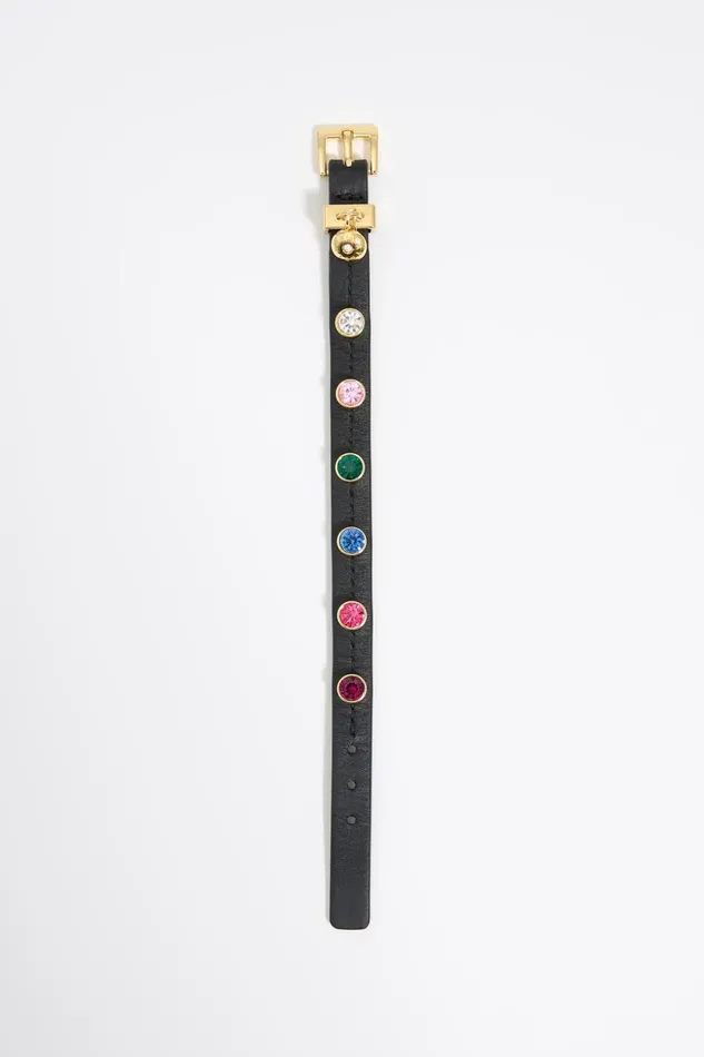 Multicolor Crystals Strap Bracelet Black Women Bimba Y Lola Jewelry Multicolor Crystals Strap Bracelet Black Women Bimba Y Lola Jewelry