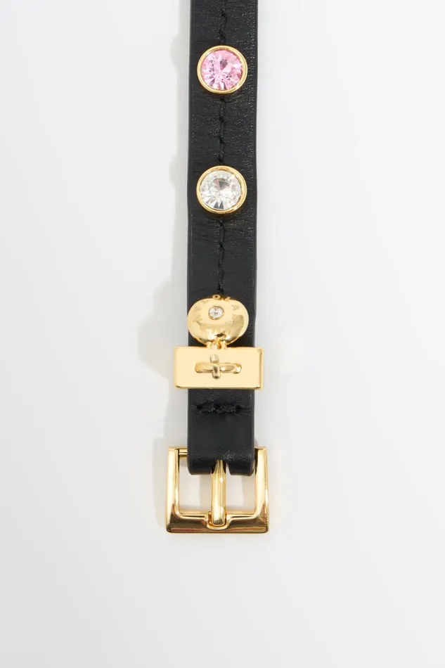 Multicolor Crystals Strap Bracelet Black Women Bimba Y Lola Jewelry Multicolor Crystals Strap Bracelet Black Women Bimba Y Lola Jewelry