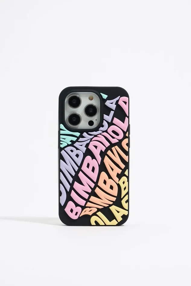 Multicolored Logo Silicone IPhone 15 Pro Case Pastel Pink Women Bimba Y Lola Phone Cases Multicolored Logo Silicone IPhone 15 Pro Case Pastel Pink Women Bimba Y Lola Phone Cases