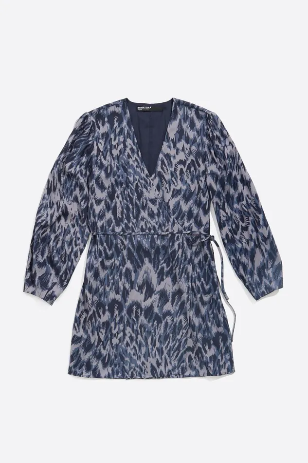 Navy Blue Plumancha Wrap Dress Plumancha Navy Women Bimba Y Lola Dresses And Jumpsuits Navy Blue Plumancha Wrap Dress Plumancha Navy Women Bimba Y Lola Dresses And Jumpsuits