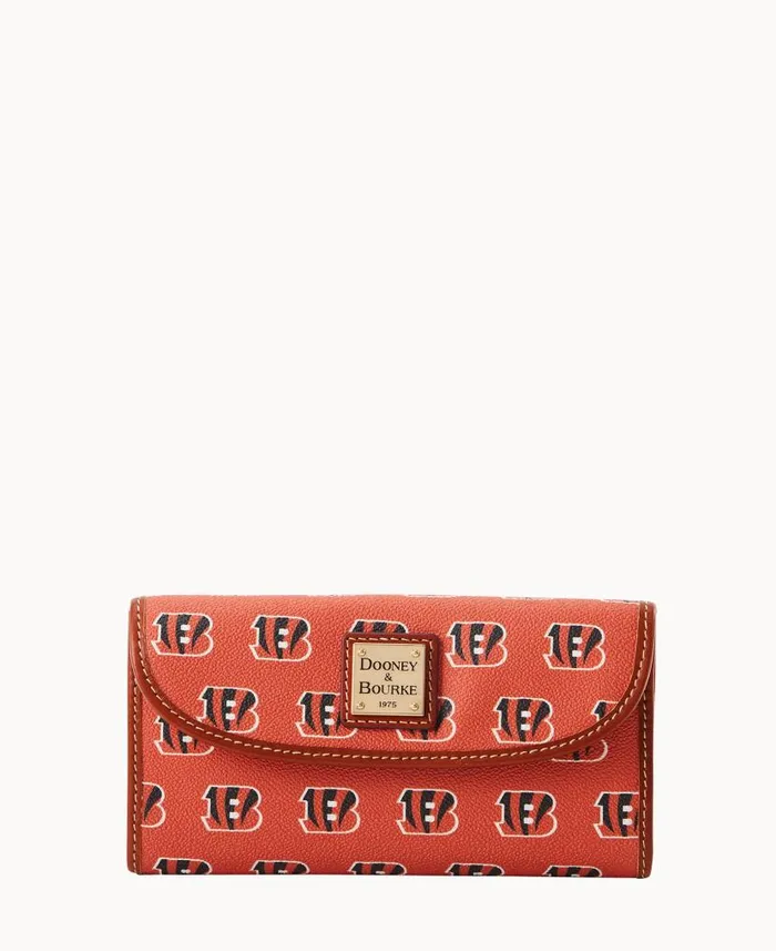 NFL Bengals Continental Clutch Bengals ManWoman Dooney and Bourke Wallets