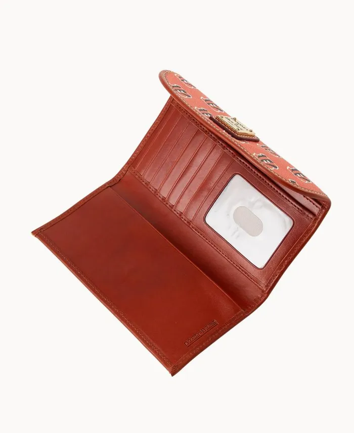 NFL Bengals Continental Clutch Bengals ManWoman Dooney and Bourke Wallets NFL Bengals Continental Clutch Bengals ManWoman Dooney and Bourke Wallets