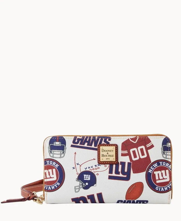 NFL Giants Large Zip Around Wristlet Giants ManWoman Dooney and Bourke Wallets
