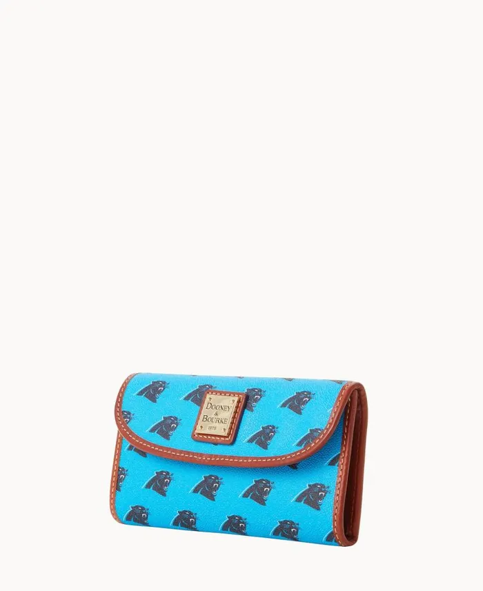 NFL Panthers Continental Clutch Panthers ManWoman Dooney and Bourke Wallets NFL Panthers Continental Clutch Panthers ManWoman Dooney and Bourke Wallets