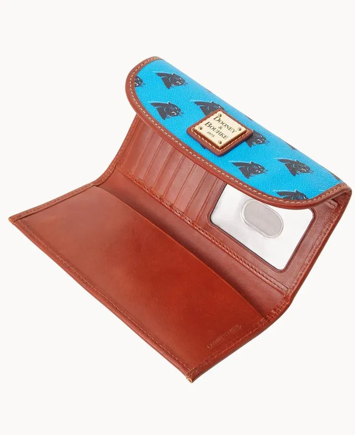 NFL Panthers Continental Clutch Panthers ManWoman Dooney and Bourke Wallets NFL Panthers Continental Clutch Panthers ManWoman Dooney and Bourke Wallets