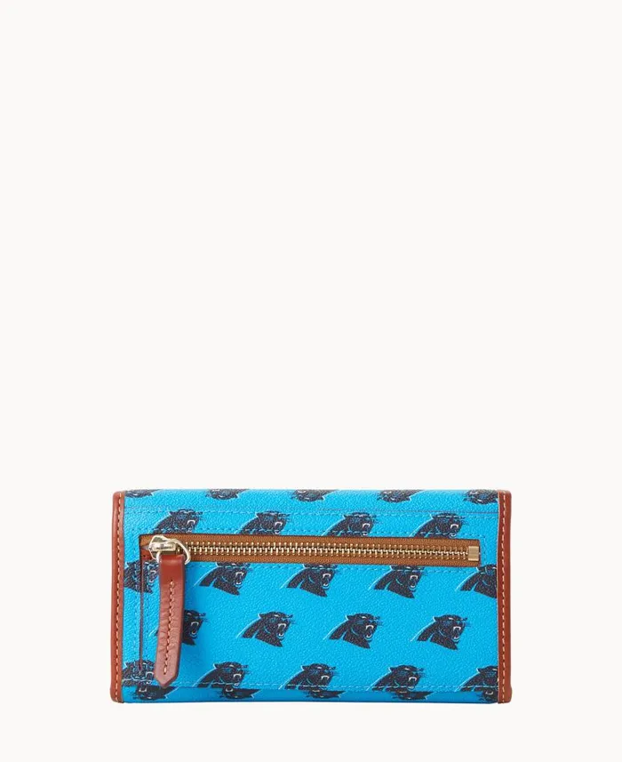 NFL Panthers Continental Clutch Panthers ManWoman Dooney and Bourke Wallets NFL Panthers Continental Clutch Panthers ManWoman Dooney and Bourke Wallets