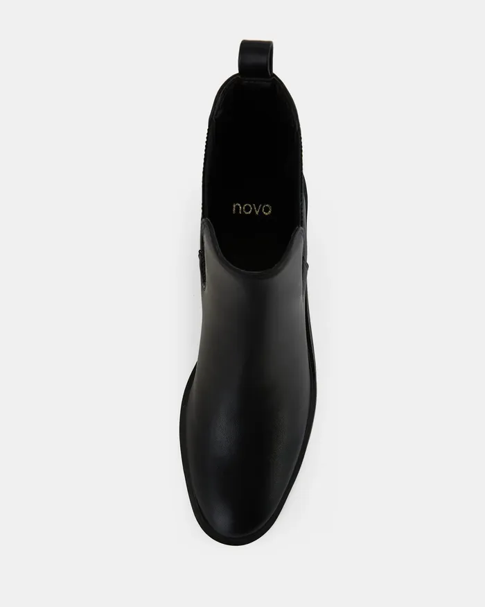 NOVO Shoes Ankle Boots Women DESIGNATION BLACK Slip On Boots