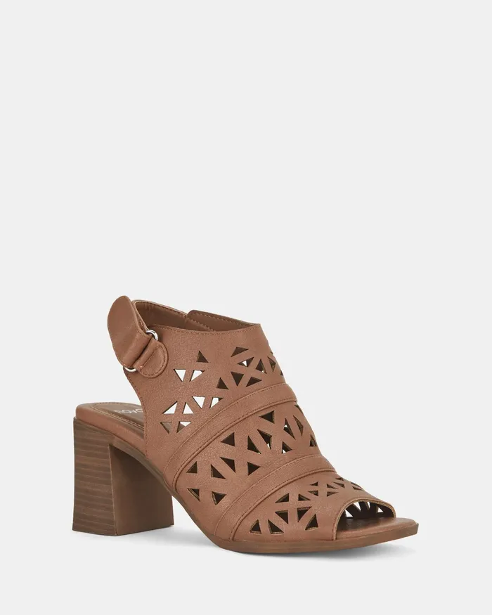 NOVO Shoes Block Heels Women FRASER TAN
