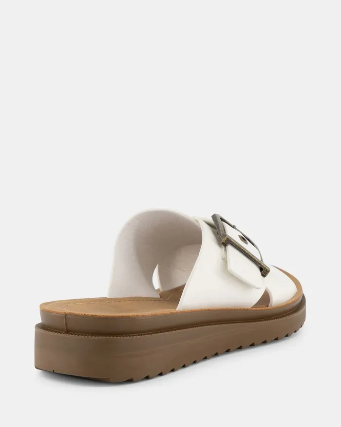 NOVO Shoes Flat Sandals Women SIDNIE WHITE Sandals