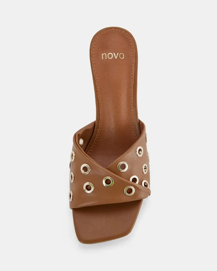 NOVO Shoes Party Women YARA CARAMEL High Heels