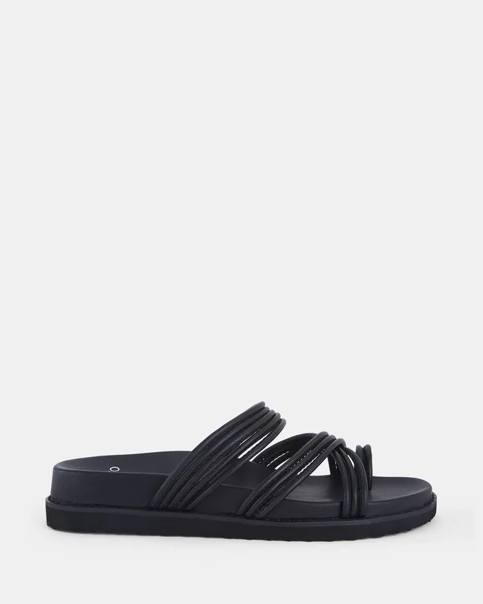 NOVO Shoes SALICE BLACK Flatform Women Slides