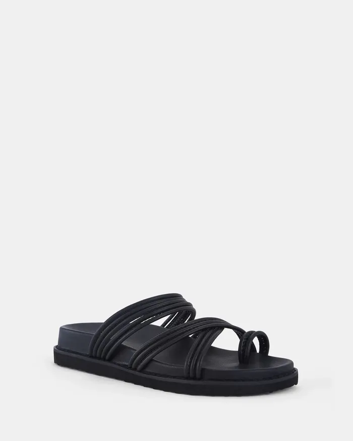 NOVO Shoes SALICE BLACK Flatform Women Slides