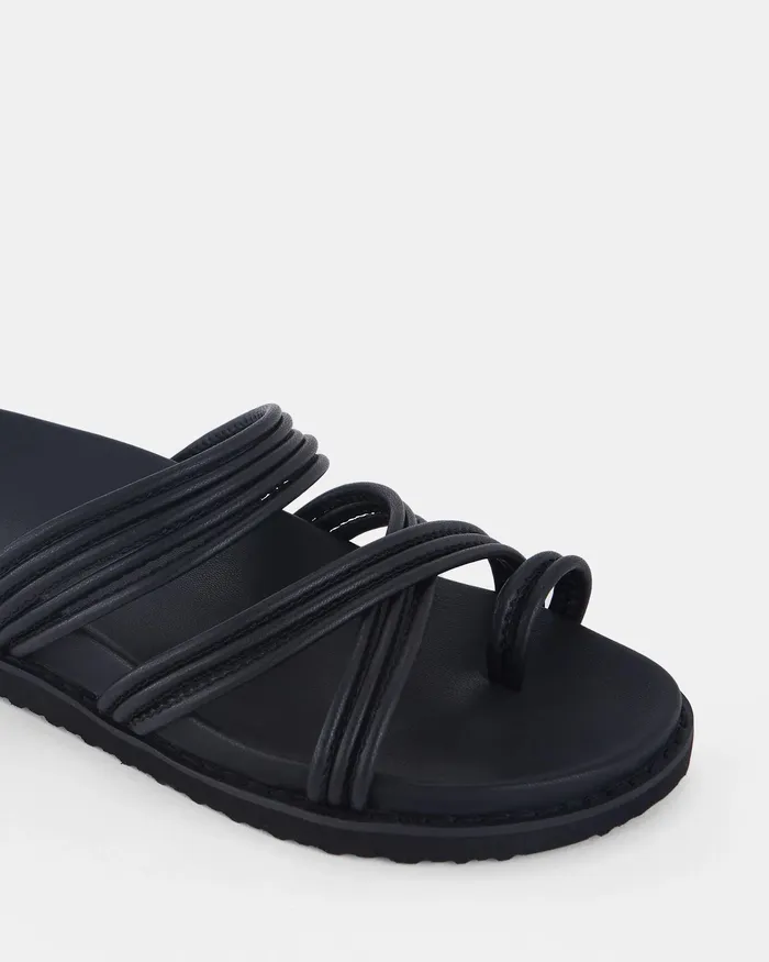 NOVO Shoes SALICE BLACK Flatform Women Slides