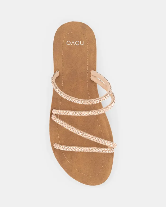 NOVO Shoes Slides Women RIVY ROSE GOLD Sandals