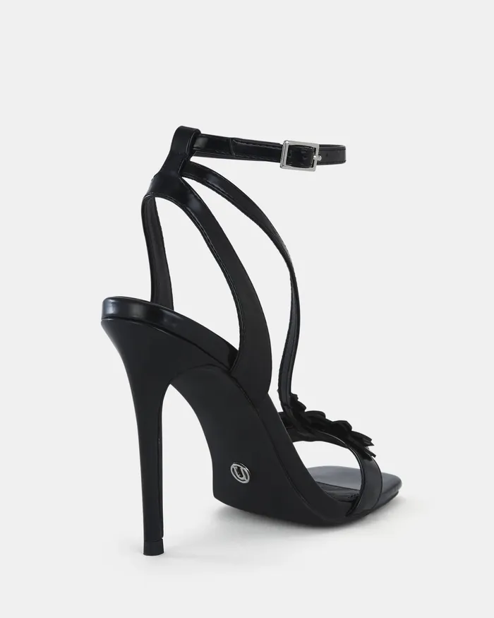 NOVO Shoes ZATHENA BLACK Open Toe Heels Women Party