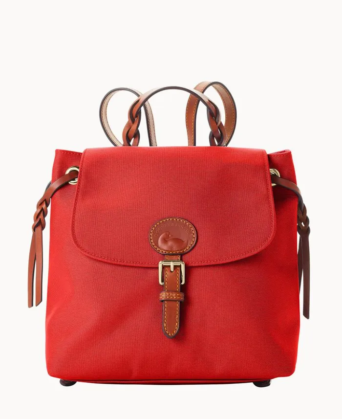 Nylon Flap Backpack Red Woman Dooney and Bourke Backpacks