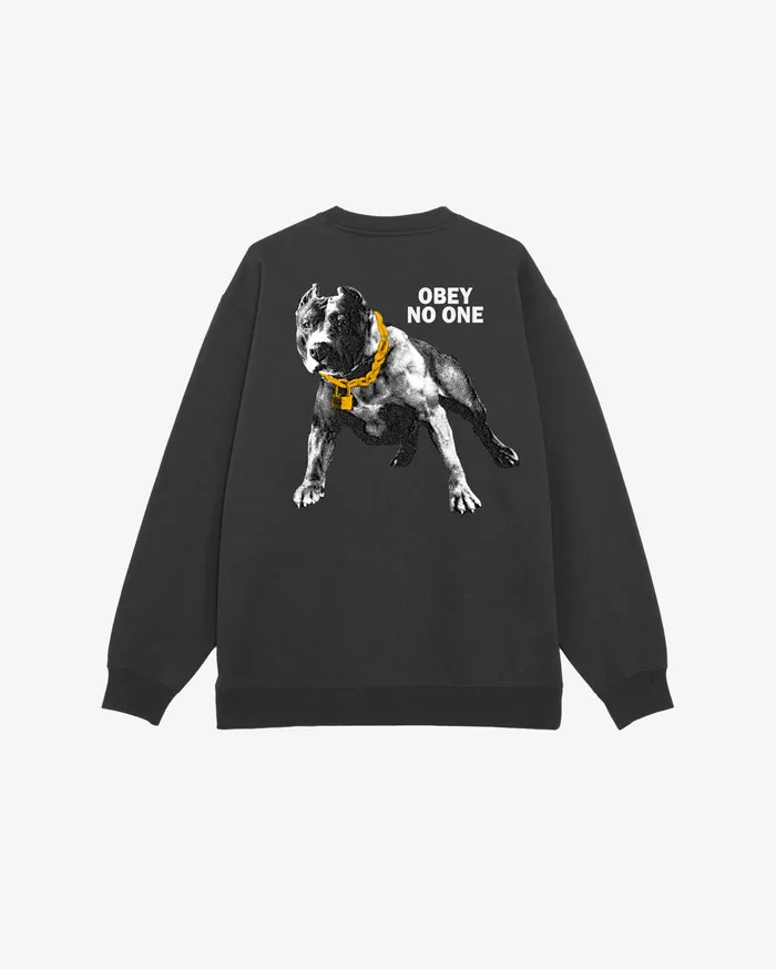 OBEY Clothing OBEY NO ONE CREWNECK Black Men SWEATSHIRTS