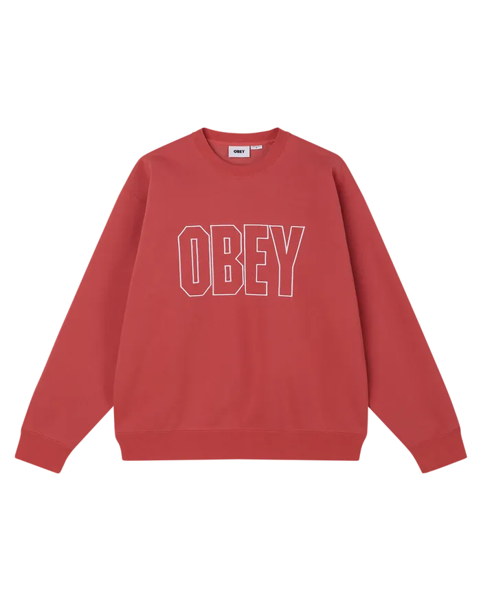 OBEY Clothing SWEATSHIRTS Men DIGABLE CREWNECK Mineral Red