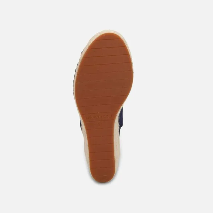 Olivia Suede Espadrille Wedge Navy Women Kenneth Cole Sandals
