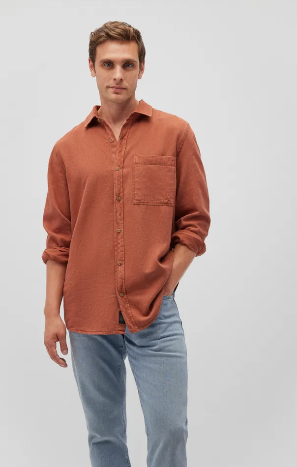 One Pocket ButtonUp Shirt In Aragon Men Mavi Jeans Shirts