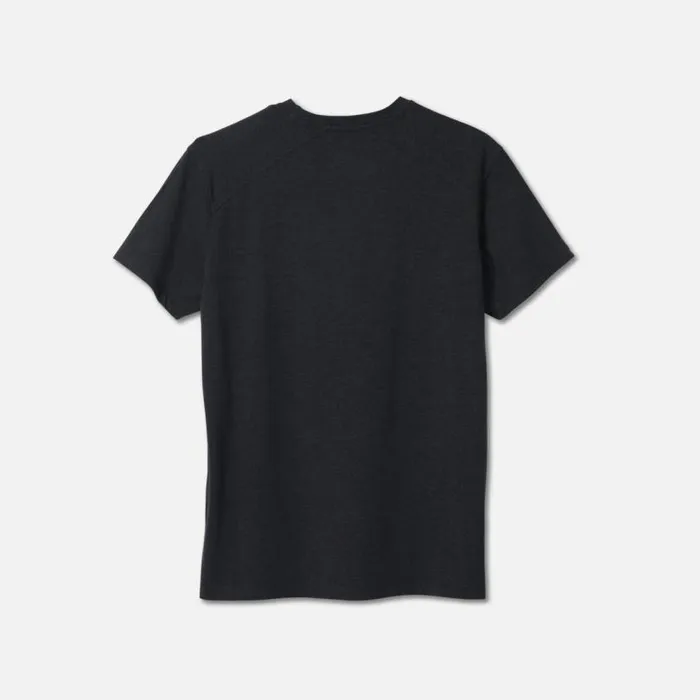 Organic Cotton Blend Crew Neck Tee In Heathered Black Charcoal Men Kenneth Cole TShirts Polos