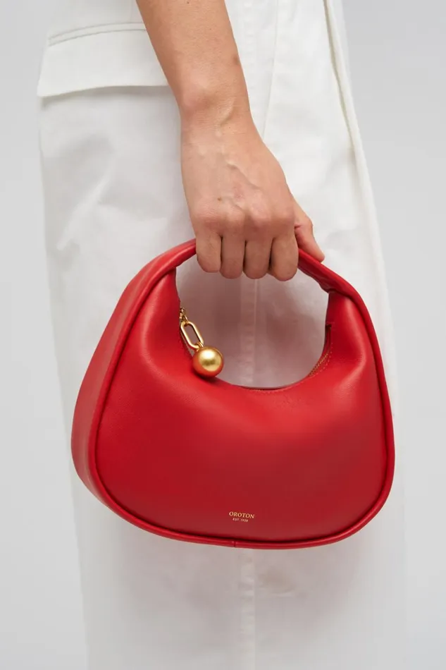 Oroton Clara Smooth Mini Bag Dark Poppy Women Mini Bags Oroton Clara Smooth Mini Bag Dark Poppy Women Mini Bags