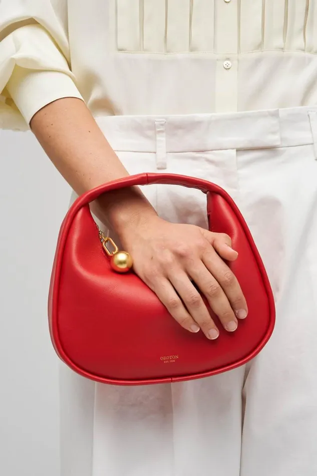 Oroton Clara Smooth Mini Bag Dark Poppy Women Mini Bags Oroton Clara Smooth Mini Bag Dark Poppy Women Mini Bags