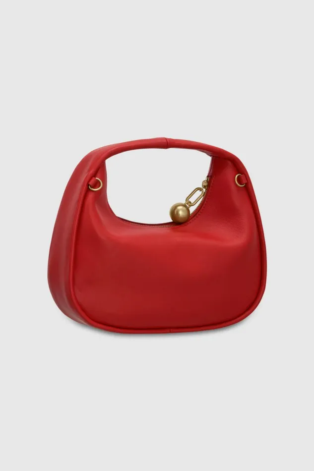 Oroton Clara Smooth Mini Bag Dark Poppy Women Mini Bags Oroton Clara Smooth Mini Bag Dark Poppy Women Mini Bags