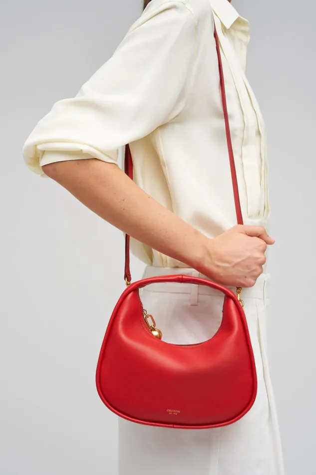 Oroton Clara Smooth Mini Bag Dark Poppy Women Mini Bags Oroton Clara Smooth Mini Bag Dark Poppy Women Mini Bags
