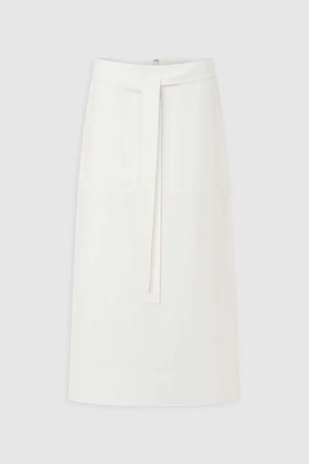 Oroton Clover Poplin Skirt White Women Skirts