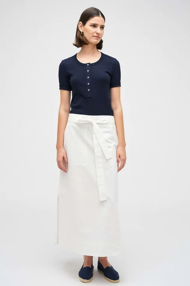 Oroton Clover Poplin Skirt White Women Skirts Oroton Clover Poplin Skirt White Women Skirts