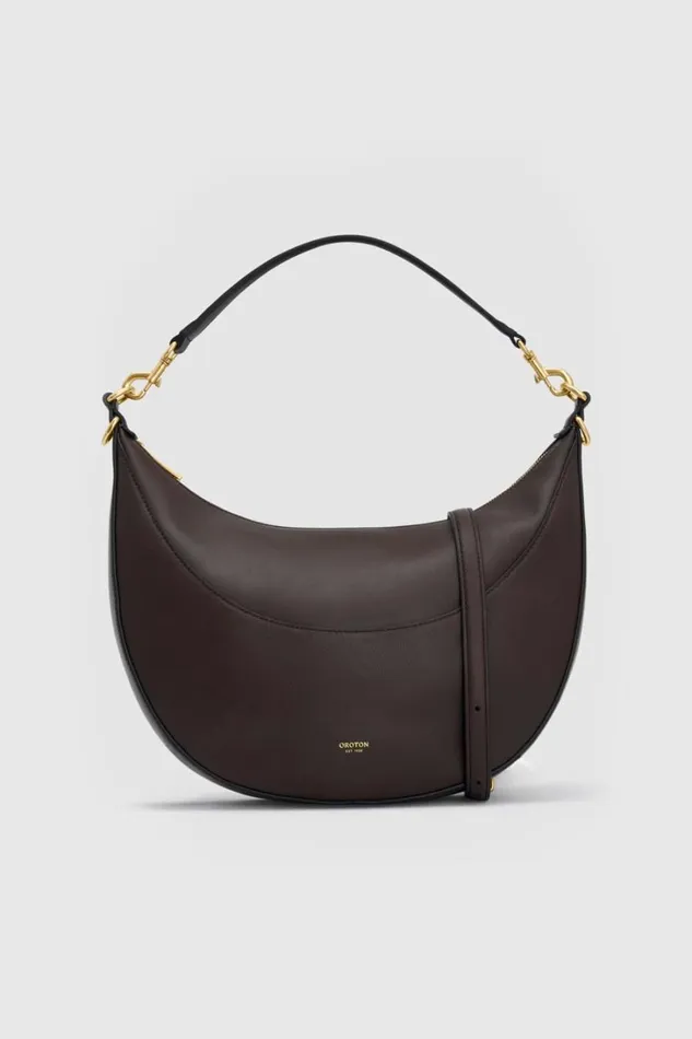 Oroton Florence Medium Hobo Mahogany Women Shoulder