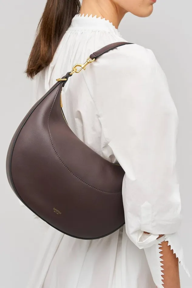 Oroton Florence Medium Hobo Mahogany Women Shoulder Oroton Florence Medium Hobo Mahogany Women Shoulder