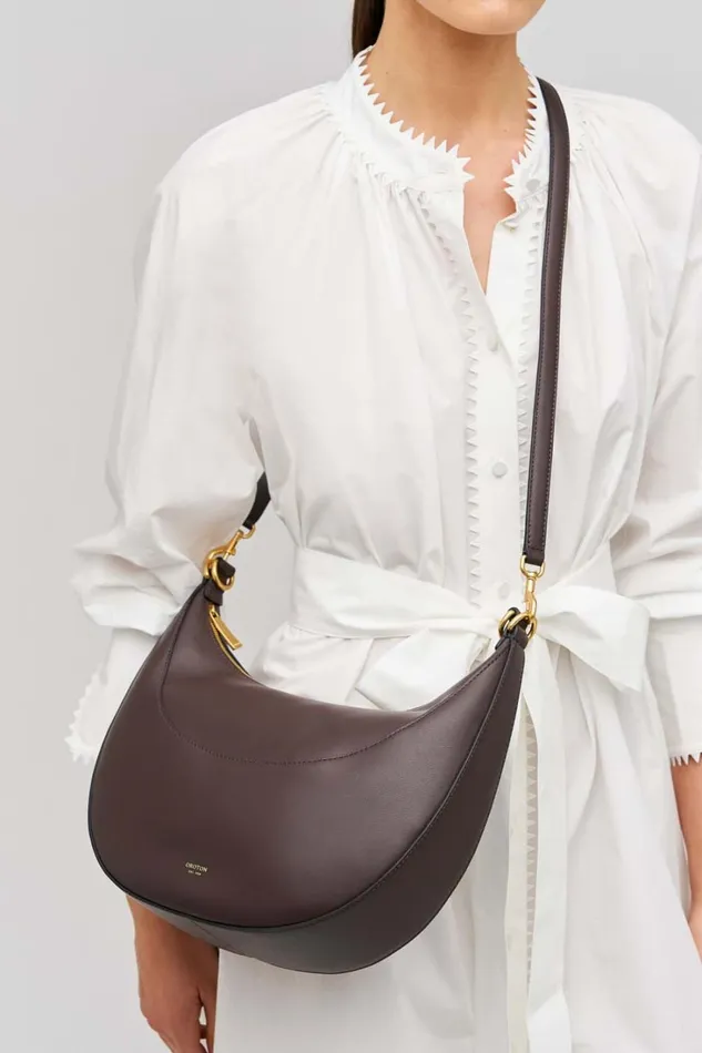 Oroton Florence Medium Hobo Mahogany Women Shoulder Oroton Florence Medium Hobo Mahogany Women Shoulder