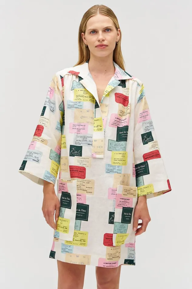Oroton Invitation Print Tunic Dress Multi Women Dresses Oroton Invitation Print Tunic Dress Multi Women Dresses