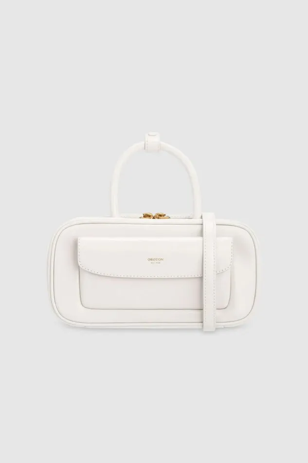 Oroton Izzie Small Bowler Clotted Cream Women Mini Bags