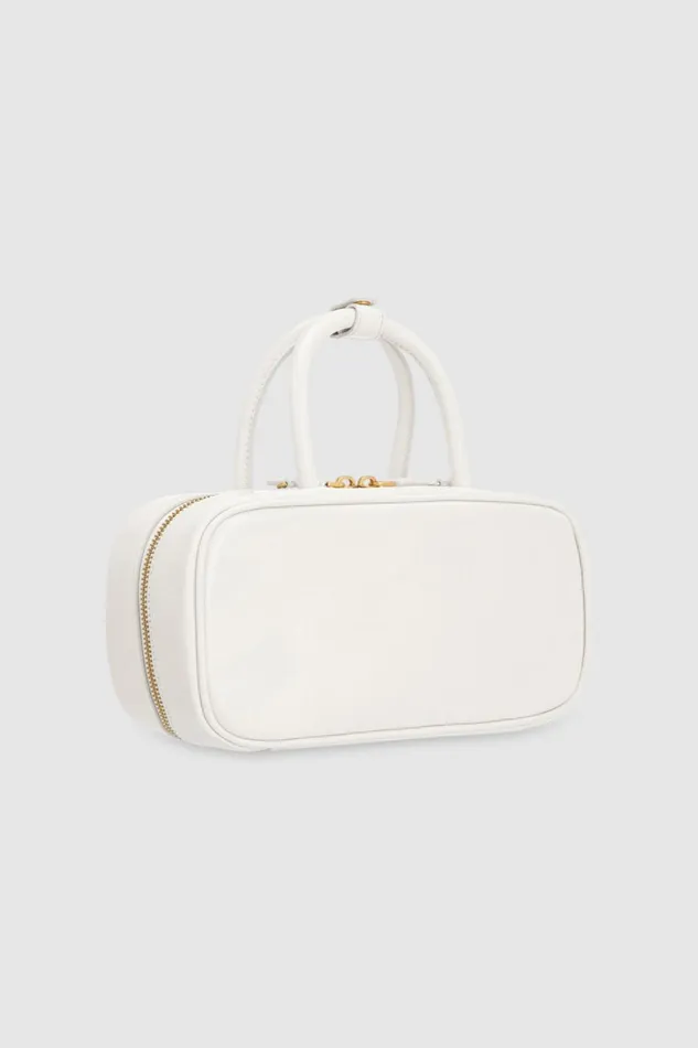 Oroton Izzie Small Bowler Clotted Cream Women Mini Bags Oroton Izzie Small Bowler Clotted Cream Women Mini Bags